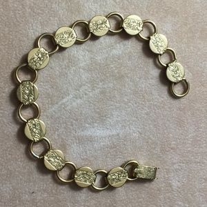 VINTAGE SIGNED SARAH COV FLORAL FLOWER CHAIN LINK